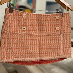 Abercrombie & Fitch Stylish Pink Checkered Women's Skirt